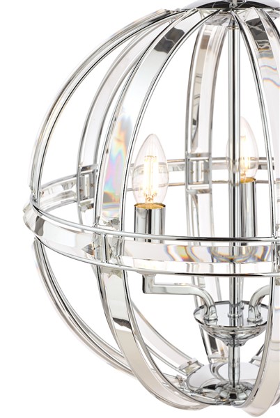 (image for) Laura Ashley Aidan 5lt Pendant Glass & Polished Chrome